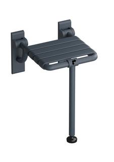 HEWI Klappsitz 801 345x408mm, m Bd.-stütze/Puffer, m, anthr
