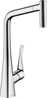 hansgrohe SPT-EHM 320 Metris M71 EcoSm. mit Ausziehbrause, 2jet, sBox, chrom
