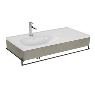 VitrA Bad Möbelwaschtisch-Set Equal 102,5 x 52 cm, mit Möbelwaschtisch asymmetrisch, weiß VC