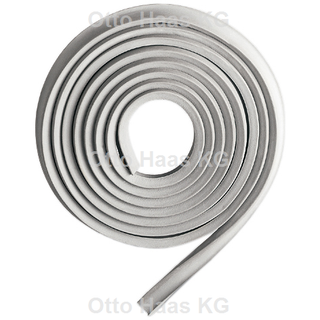 HAAS Moosgummi-Zargenprofil i Bd. 50 m, lo gew., gr, Natur-Kautschuk