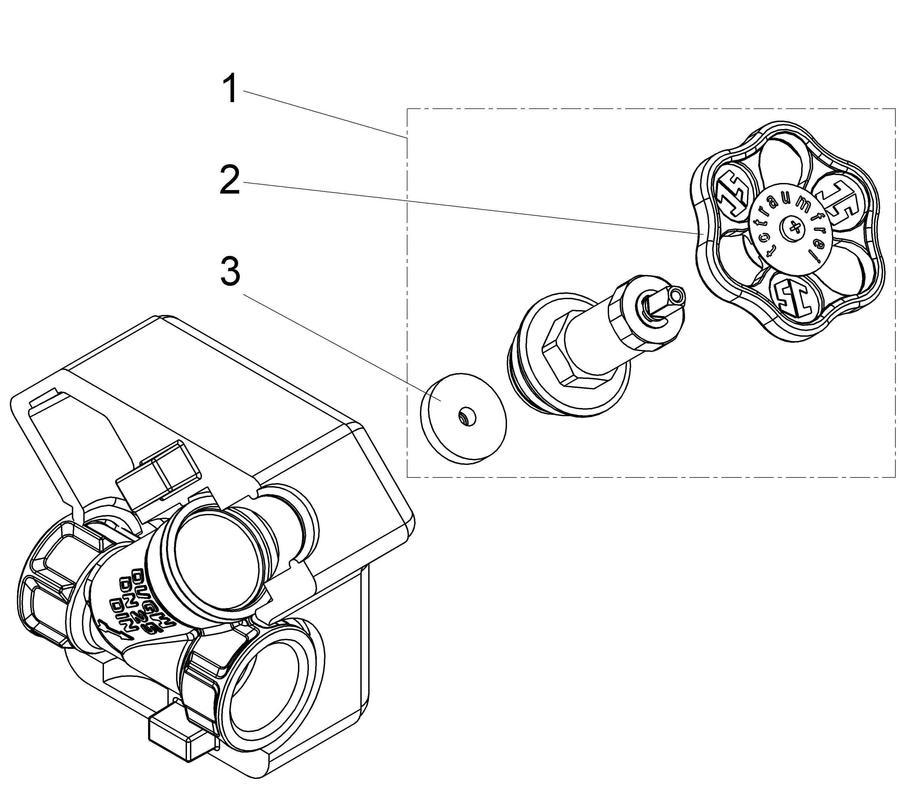 Artikelbild 3 des Artikels „Schlösser Freistromventil DG1525 DN 25, Rp 1, m DS, o Entl., nstg Spin. DN 25, Rp 1“