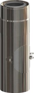 ATEC Kontroll-Rohr PolyTop DN 60/100, Edelstahl, gebürstet