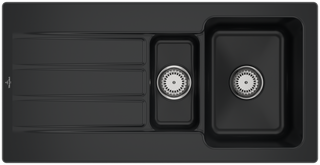 V&B Spüle Architectura 60 XR m Abl.garn, rd m Hand., pure black
