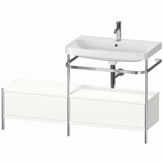 DU MWT m.Metallkons.HD2+,1+1SK li,1 HL 850x1400x490mm,bs. Weiß sdm ES Nussb bs