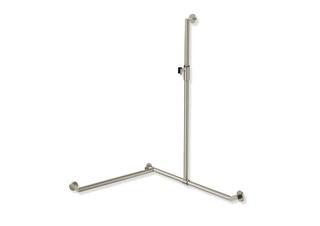 HEWI Duschhandlauf System 900 L, A1 1250, W1 947,W2 647, PVD, ni geb.