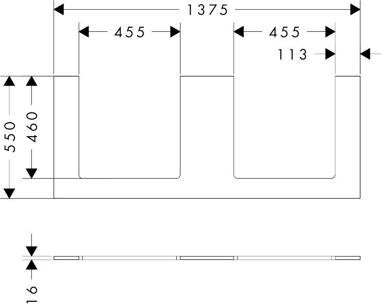 Artikelbild 10 des Artikels „hansgrohe Konsole Xilesa E 1375x550mm, 2 Ausschnitte, mattweiß 2 Ausschnitte | mattweiß“