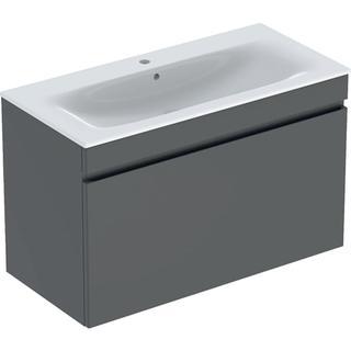 Geberit Möbel-Waschtisch-Set Renova Plan 100x62,2x48cm, Kor/Fr. la. mt/WT weiß