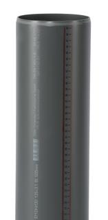 Ostendorf HTsafe Rohr GL DN/OD 125, 5000mm, ohne Muffe