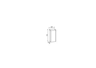 AQ 116 WS griffl. 10 mm Wangen 170x320x700 Tür L SanremoE Graphit