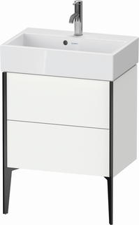 DU WTU XViu bodenstehend, 493x584x384mm 2 Auszüge,Schwarz M./ Weiß Matt ES Nussb