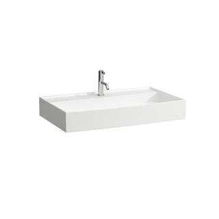 Laufen Aufsatz-Waschtisch KARTELL 80x46cm, US gs, o. ÜL, 1 Hahnl., we. LCC