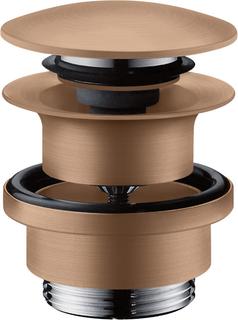 hansgrohe Push-Open-Ablaufgarnitur f WT- und Bidetmischer, brushed red gold
