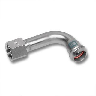 Sanha Bogen NiroSan Press SF 19002G 35mmx1 1/4", 90Grad, Innenpressende/IG