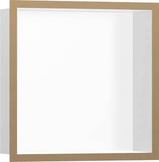hansgrohe XtraStoris indiv. Wandnische 300x300x100mm, m Rahmen, mw, brush. bron