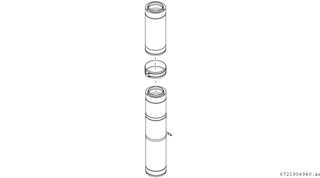 BOSCH Dachdurchführung AZB 1027, d= 125mm, konzentrisch, Edelstahl