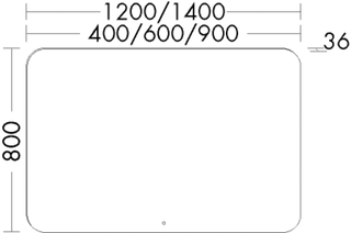 Burgbad LED-Lichtspiegel sys30 60x80x3,6cm, Ech, m umlauf. LED-Lichtb