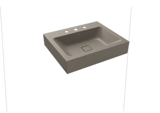 Kaldewei Wand-Waschtisch CONO 3089 60x50cm, 3 Hahnl., ch, P-E, warm grey 60