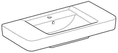 Artikelbild 2 des Artikels „Geberit Waschtisch Renova Plan 100x48, w K-Tect, Abl beids., m HL, m ÜL 100 x 48 cm | weiß KeraTect“