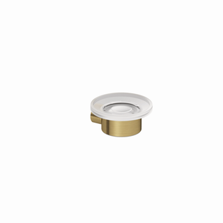 Kludi VELA R Seifenschale aus satiniertem Glas, brushed gold