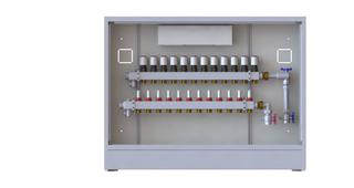 Danfoss Wohnungsstation UnoFloor Basic 10 HK, Mont re, UP, mit Tür und Rahmen