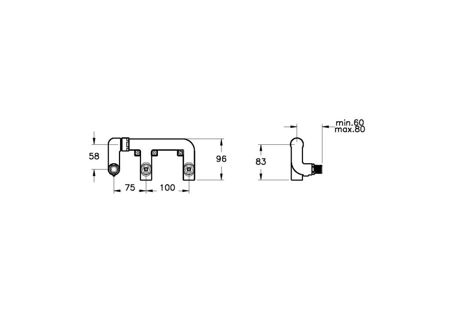 Artikelbild 2 des Artikels „VitrA Unterputzkörper 2 Ans G 1/2 (kalt/warm), 1 Abg G 1/2, BS 2 Anschlüsse G 1/2 (kalt/warm)“