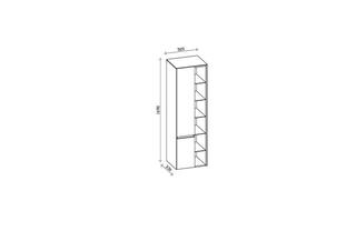 AQ 116 HS griffl. 1 Reg 330x520x1680 2 Türen L EWeiß ERibbe