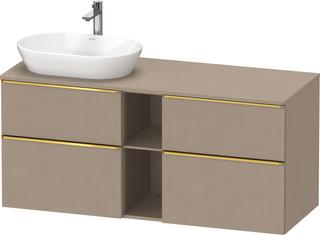 Duravit Waschtisch-Unterschrank D-Neo 140x55cm, 2 SBK, 2 A, B L, g pol/Leinen