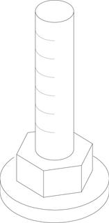 BOSCH Ersatzteil TTNR: 8738203234 Stellfuß M10 X 68