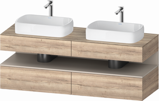 Duravit Waschtisch-Unterschrank Qatego 160x55x60cm, T m/E ma, Pl, Beck. beids.