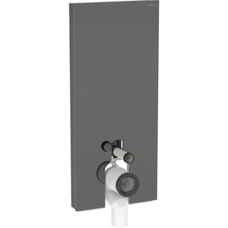 Geberit Stand-WC-Modul Monolith Plus BH 114cm, Fr. Gl. la., S. Alu SW-chrom