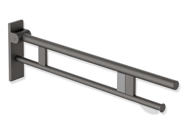 Artikelbild 2 des Artikels „HEWI Stützklappgriff System 900 Ausl 850mm, E pb dg pg m, R, WC-PH/FSA Ausladung 850 mm | Edelstahl pulverbeschichtet dunkelgrau perlglimmer tiefmatt“