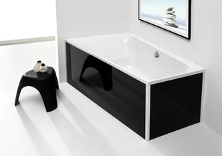HO Zub. Glasverkleidung schwarz Ecke WW Trapez 1800x1400 rechts