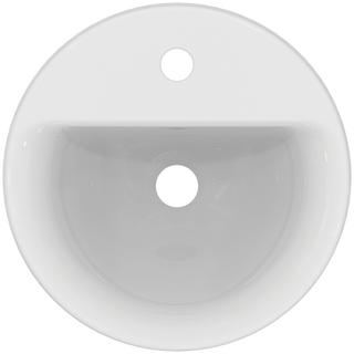 IS Einbauwaschtisch Connect d 38cm, we., rd, m Hahnloch und Überlauf