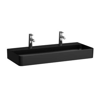 Laufen Waschtisch VAL 95x42cm, ubf., o. ÜL, m 2 Hahnl., sw ma