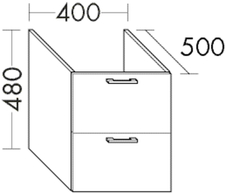 Burgbad Unterschrank sys30 60x52x50cm, Sana, 1 Schublade/1 Auszug