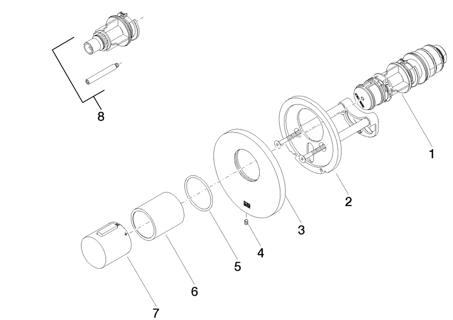 Artikelbild 4 des Artikels „Dornbracht Fertigmontageset xTOOL UP-THM, o. Mengenreg., champ. gebürstet Champagne gebürstet“