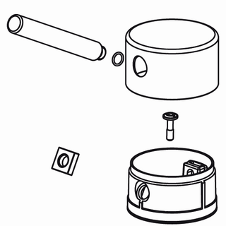 KWC Kappe INOX mit Kst. Einsatz + Hebel