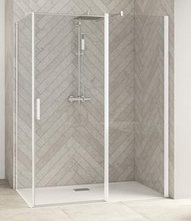 Kinedo Smart Design Pxxl 160 Schwenktür tg Profil weiß Klarglas Solo P PF AP