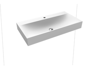 Kaldewei Wand-Waschtisch SILENIO 3045 90x40cm, o Ü, 1 HL, re, P-E, alp-we ma
