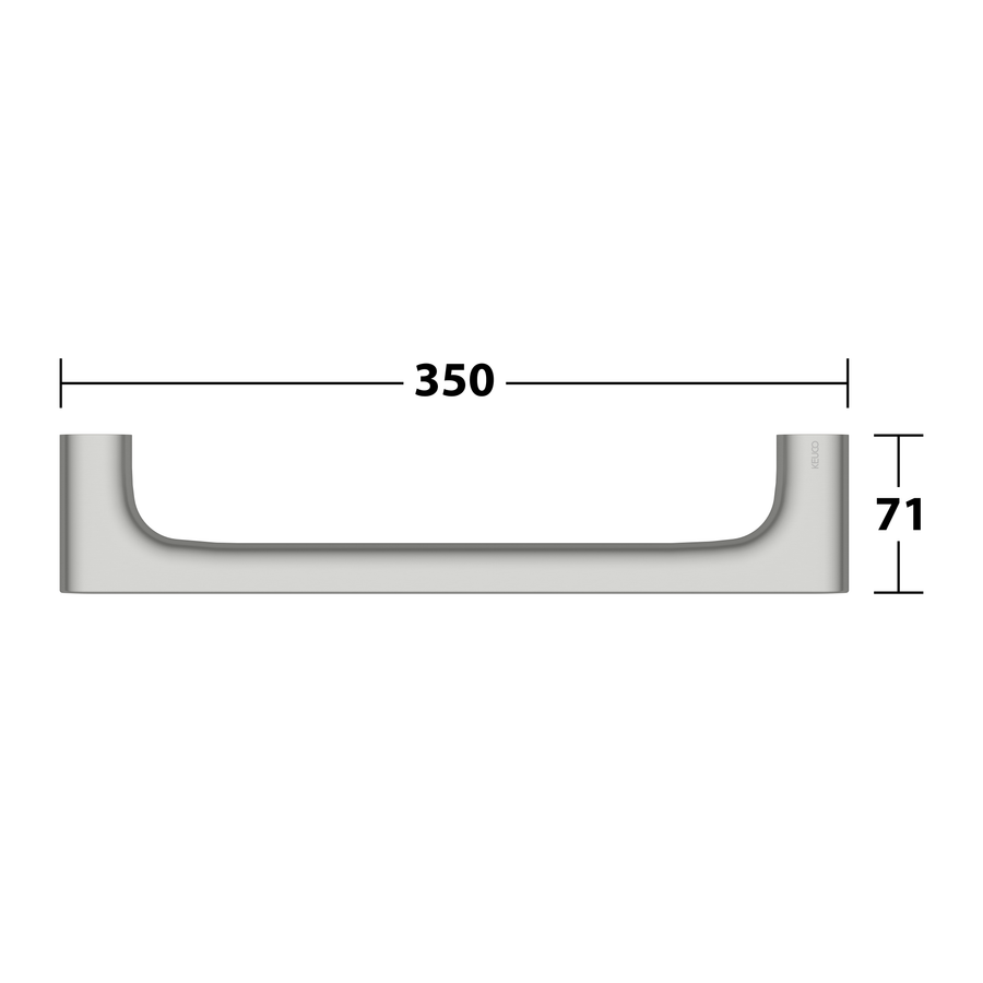 Artikelbild 7 des Artikels „Keuco Haltegriff Edition 400 350mm, Mo. se o. waag., edelst./finish edelstahl-finish“