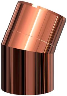 ATEC Kontroll-Bogen PolyTop Edelstahl, verkupfert, 30Grad, DN 60/100