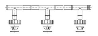 Dehoust Entlüftungsleitung 3-er Batterie, Trio 1100-2000