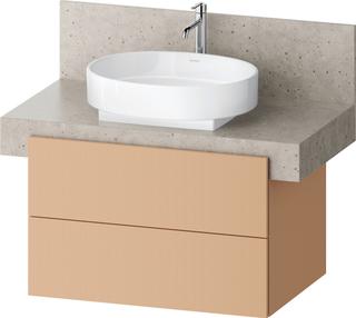 Duravit Waschtisch-Unterschrank Balcoon 80x57x52,2cm, Terra strukt., 2 SchKa.