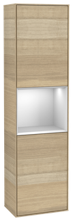 V&B Hochschrank Wandbeleuchtung Finion 41,8x151,6cm, re, Reg wh. m Lac, Oa ven