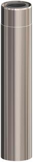 AT Rohr DN60/100, 440mm Edelstahl gebürstet