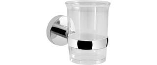 ASW Glashalter Serie 8000 MS verchromt/Kunststoffglas, einfach