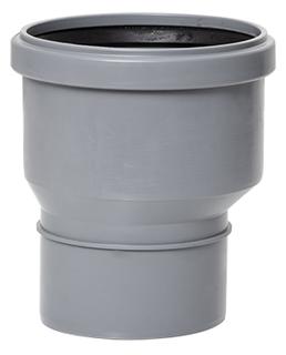 Airfit Reduzieradapter DN 110x90, exzentrisch, PP, grau