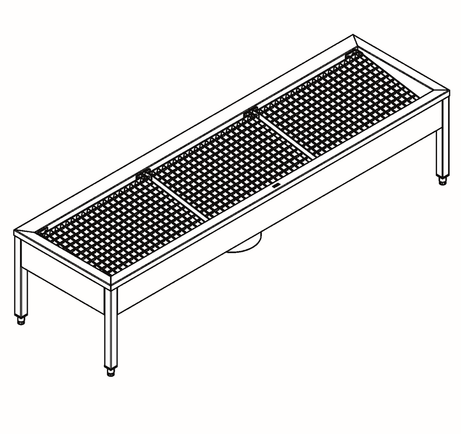 Artikelbild 2 des Artikels „AR Stiefelreinigungsanl., SIRIUS, Edst., 2100x500x600 mm, 3 Reinigungsplätze “