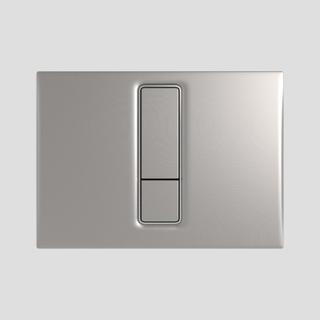 Sanit Betätigungsplatte INEO BRIGHT 2-Mg-Spül., 202/145/10mm, KST, mch/mch