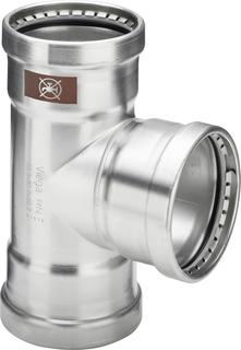 Viega XL-T-Stück Temponox 1718XL 76,1x35x76,1mm, St. n. rost, SC-Contur